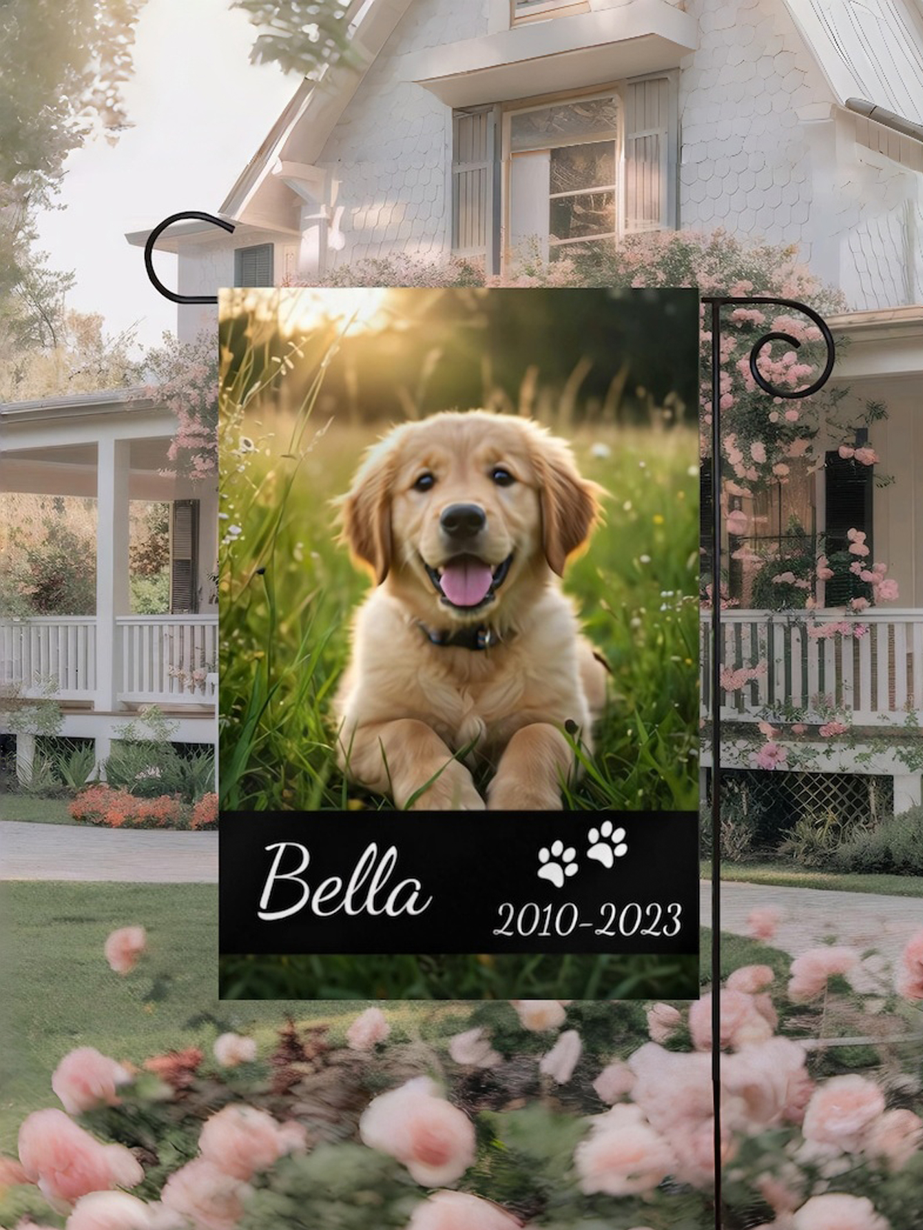 Custom Pet Memorial Garden Flags Personalized Dog and Cat Memorial Flags Condolence Gifts